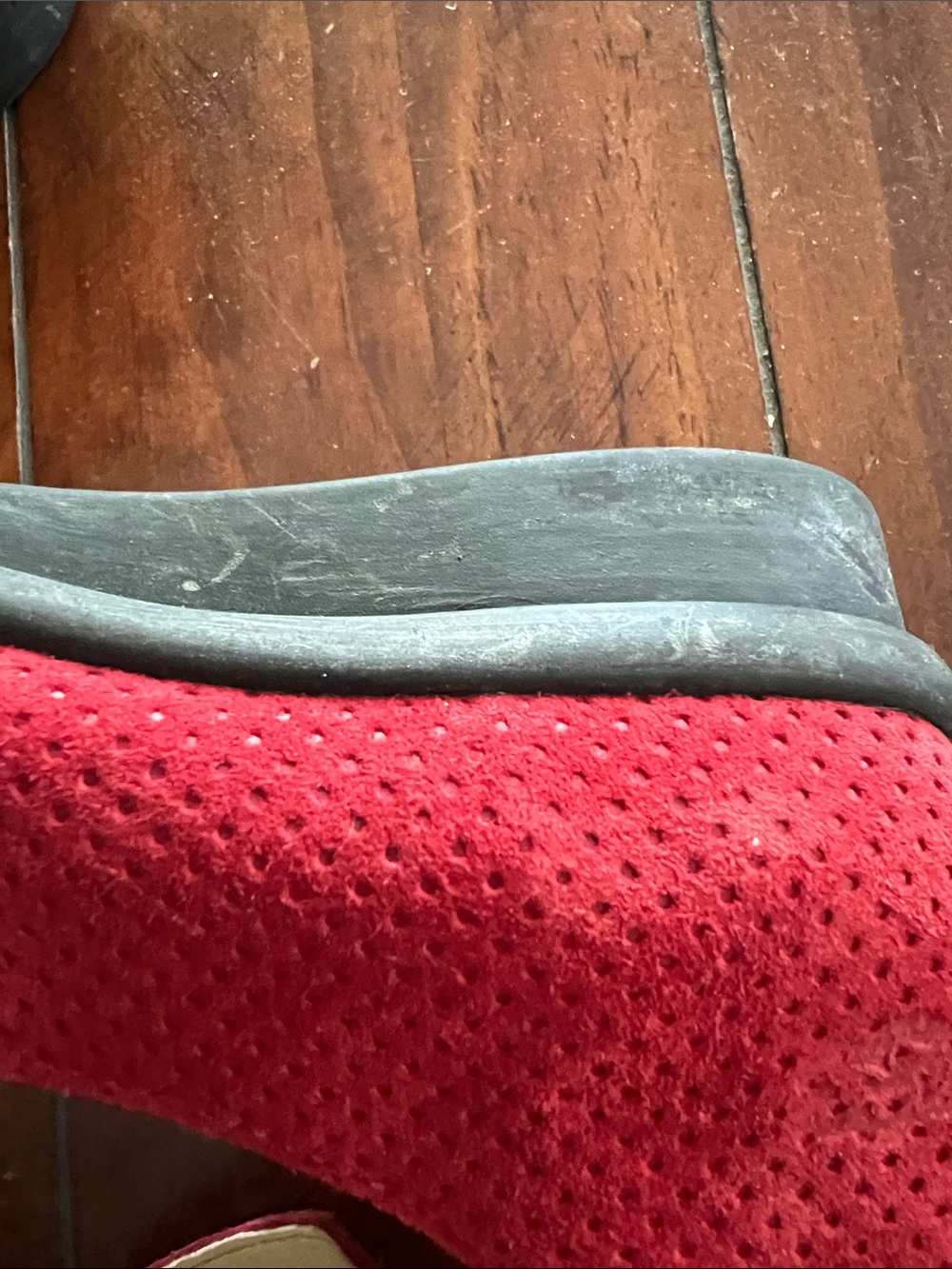 Loints of Holland Red Suede Mary Jane Flats with Ankle Strap (sz 37) - Picture 12 of 12